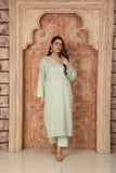 ASH GRAY EMBROIDED 2PCS FABRIC LAWN SUIT