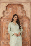 ASH GRAY EMBROIDED 2PCS FABRIC LAWN SUIT