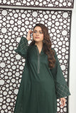 SLATE GREEN 2PCS EMBROIDED FABRIC LAWN SUIT